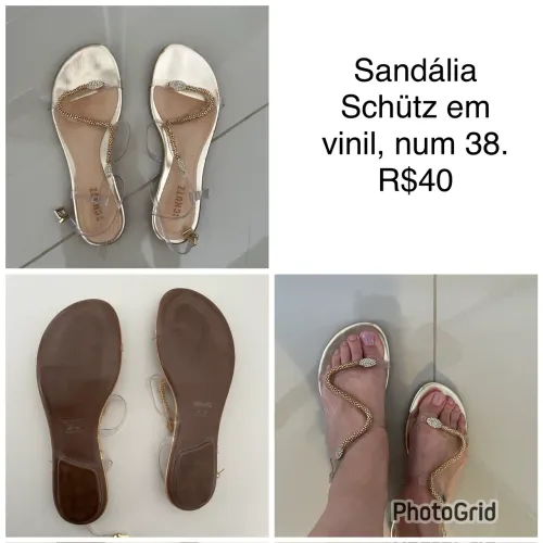 Rasteira Schutz número 38 em vinil