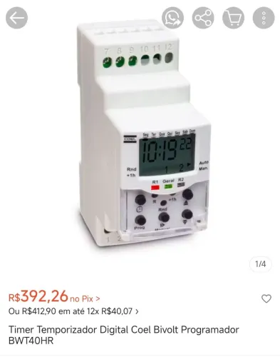Disjuntores e material elétrico