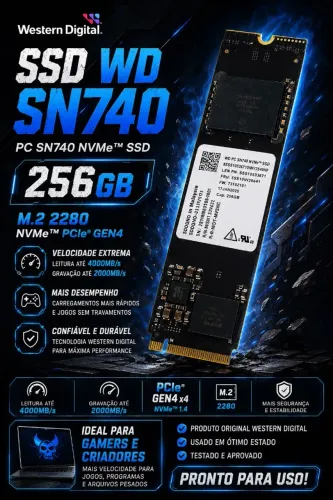 SSD NVME 256GB WD SN740