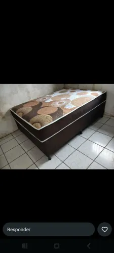 Cama Box casal molas enscadas, nova de fábrica