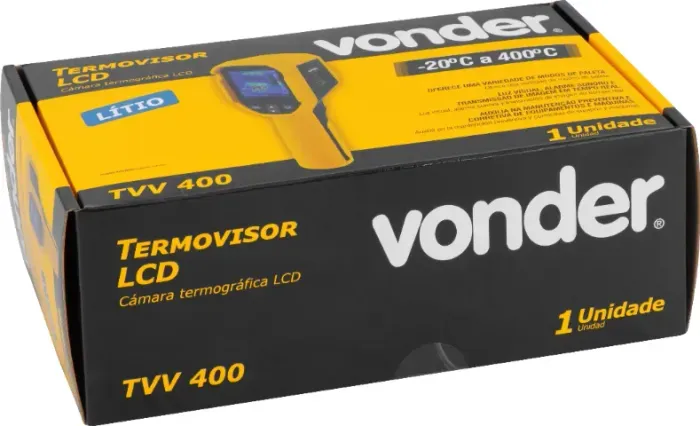 Câmera termovisora, -20°C a 400°C, LCD, TVV 400 VONDER