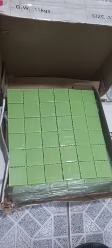 Pastilha de Vidro Colomix Telada Verde - R$ 9 a Unidade ou Lote Completo