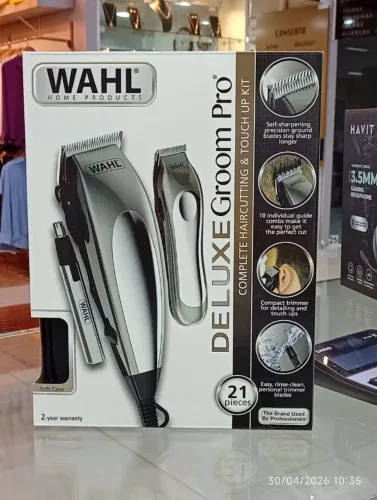KIT CORTADOR DE CABELO WAHL DE LUXE GROOM PRO 21 PEÇAS