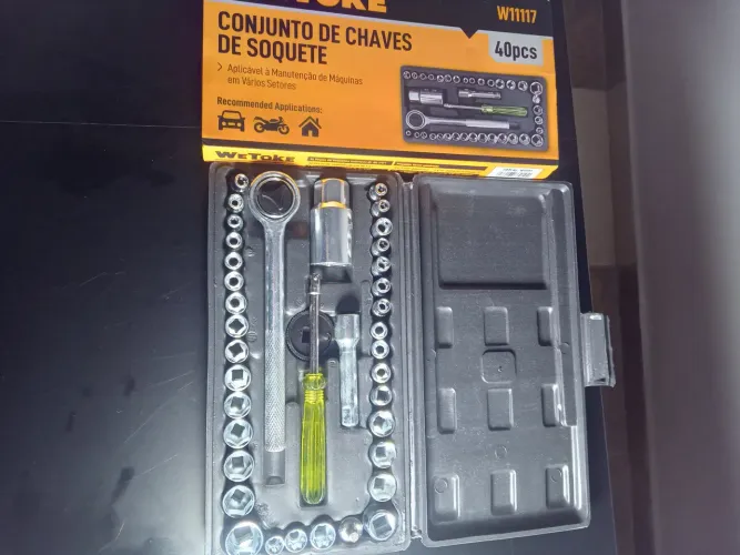 Kit Ferramentas Chaves Soquete 40 Pcs