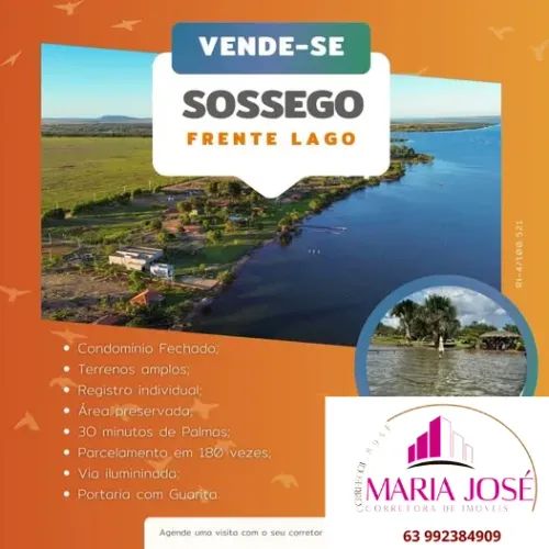 CHÁCARAS A BEIRA LAGO PARCELADAS NO BOLETO COM ESCRITURA INDIVIDUAL