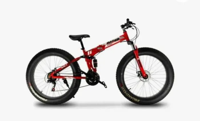 Bicicleta dobrável Fat Bike aro 26 pneu largo mtb 21 marchas