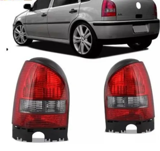 Lanternas Gol G3 Bicolor - PAR NOVO E Placa das Lâmpadas 