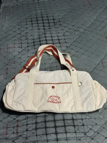 bolsa lacoste x starbucks vintage rara