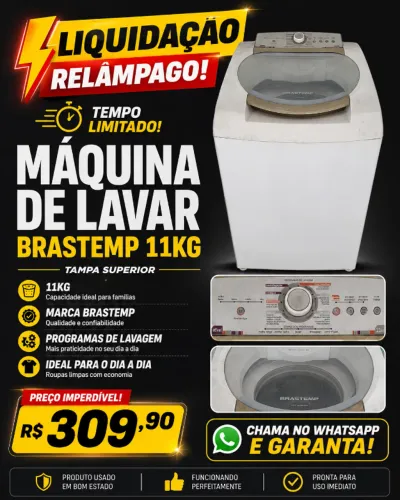 Máquina de Lavar Brastemp 11kg ? R$ 250,90 ? Urgente