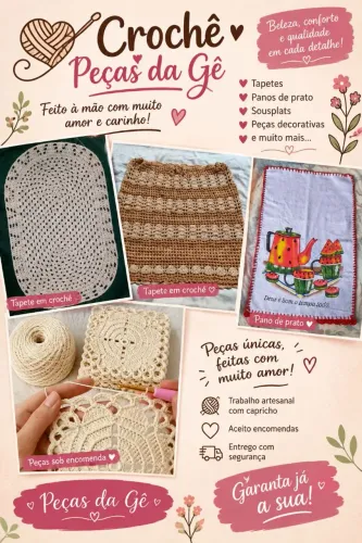 Peças em crochê