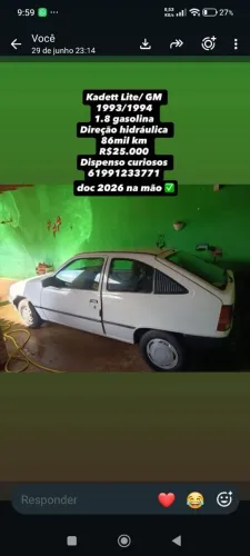 Chevrolet Kadett Gl/sl/lite/turim 1.8 1994