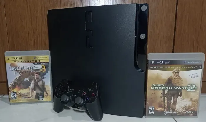 PlayStation 3 Slim 250GB | GTA V + Minecraft + 50 Jogos | Completo