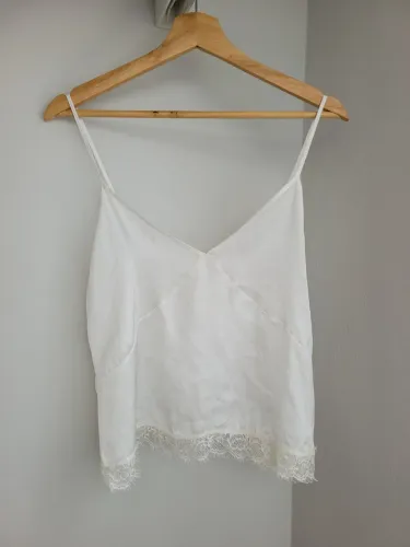 blusa zara branca de alça