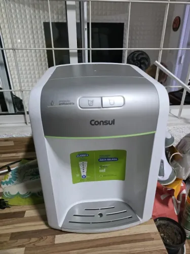 Purificador de Água Consul Branco e Prata - CPB34AS - Água Gelada e Natural