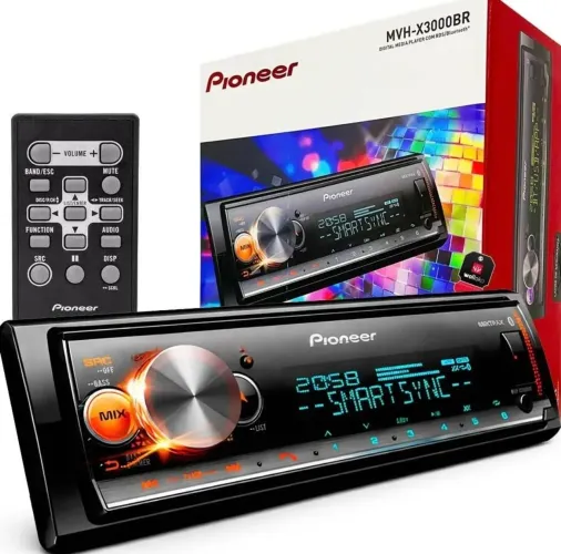 Som Automotivo Pioneer MVH X3000bt com USB, BLUETOOTH e RÁDIO 