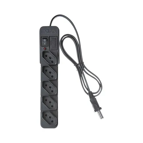 Filtro de Linha 5 Tomadas Bivolt Preto - Fiolux