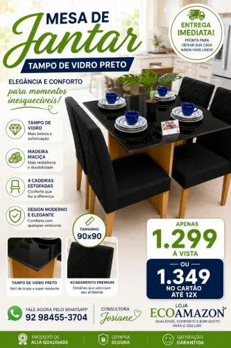Mesa de jantar /// mesa de jantar 4 lugares