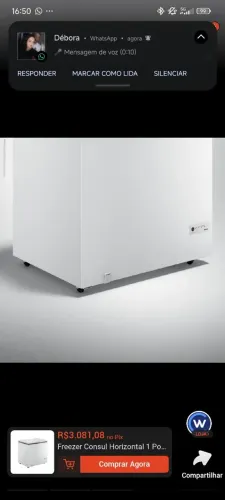Freezer Consul Horizontal 1 Porta 309 Litros Branco 127V