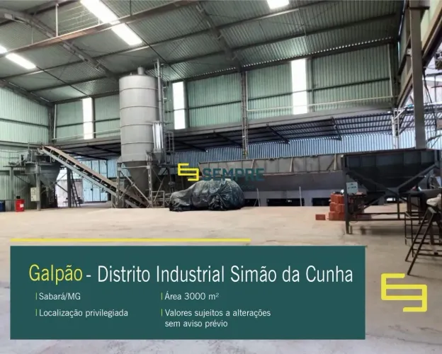 Galpão à venda em Sabará/MG no bairro Distrito Industrial Simão da Cunha.