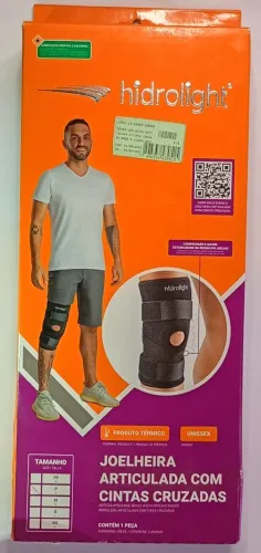 Joelheira articulada com cintas cruzadas