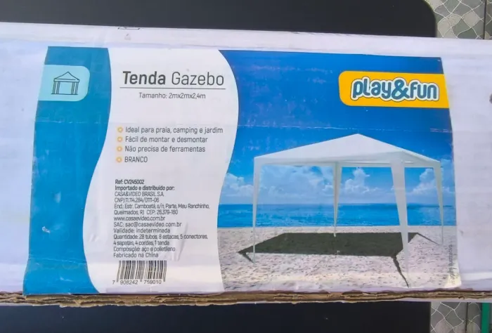 Tenda 2x2 gazebo branca desmontável 