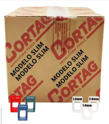 Espaçador slim piso 2mm CORTAG caixa 1000 unidades