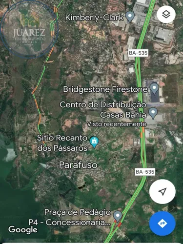 TERRENO NA VIA PARAFUSO EM CAMAÇARI DE FRENTE PARA RODOVIA COM 93.000M2 DE ÁREA.