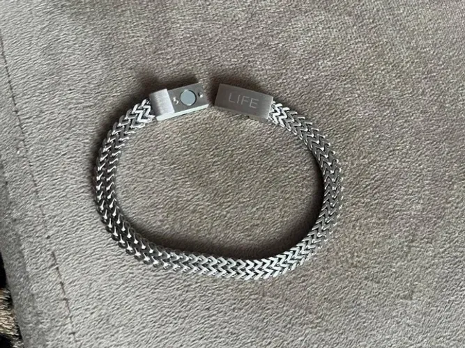 Pulseira em aço escovado Vivara Life unissex