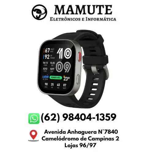 Relógio Smartwatch Amazfit Bip Max - AMOLED | GPS | Bluetooth | Resistente à Água 5ATM
