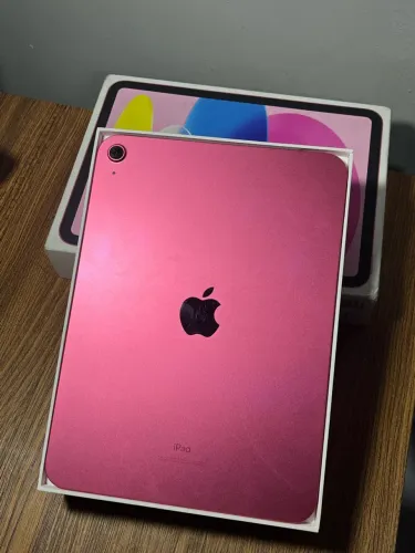 iPad 10 rosa com caixa e nota fiscal