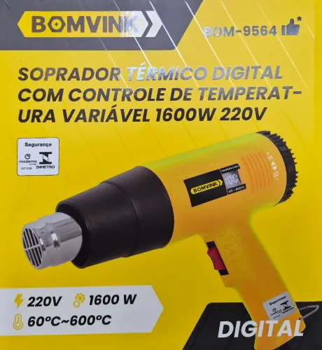 SOPRADOR TERMICO C/CONTROLE 1600W REF: BOM -9564<br>