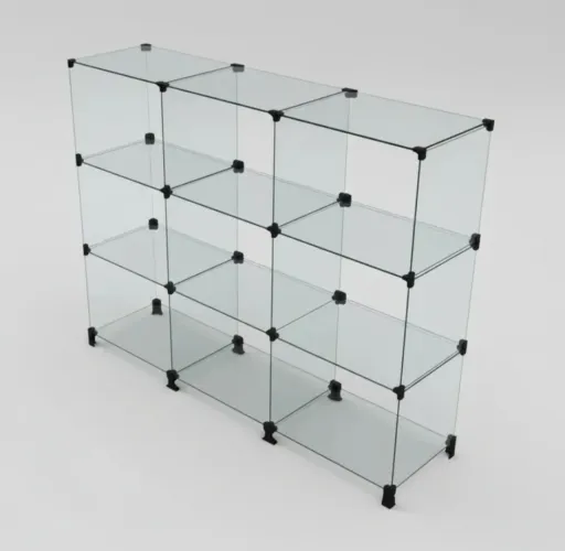 Balcão de vidro Modulado 9 nichos