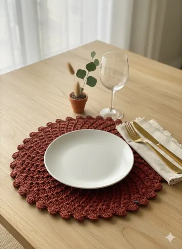 Jogo americano de crochê