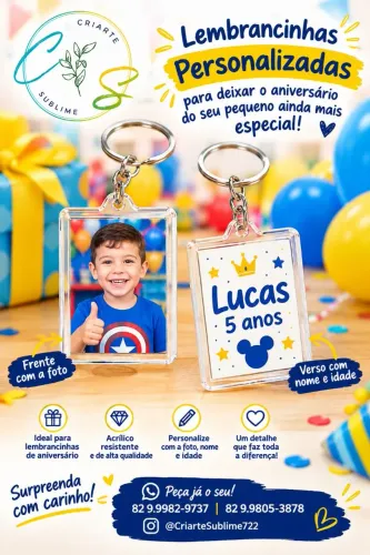 CHAVEIROS DE ACRÍLICO PERSONALIZADOS