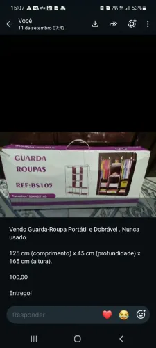 Guarda-Roupas Dobrável e portátil 