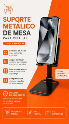 Suporte Metálico de Mesa para Celular CJ-H?Maston