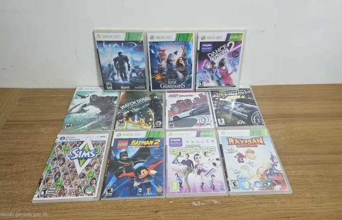 Conjunto de jogos para xbox 360 desbloqueado