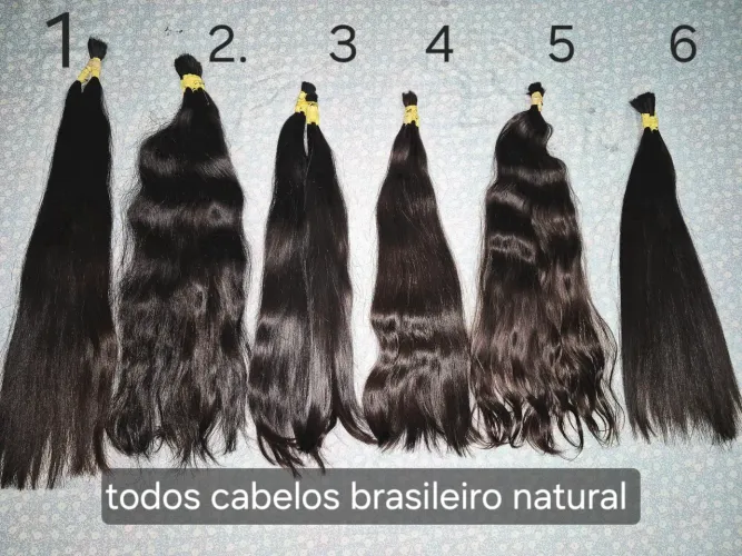 Cabelo brasileiro natural 60 centímetros cada 100 gramas