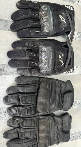 Luvas para motociclista