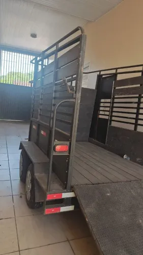 Carretinha Reboque Trucada com Rampa (Cavalo, Gado, Cargas e Eventos) - Nova! 