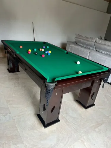 Mesa de Bilhar 2,25 x 1,25 Madeira Maciça Eucalipto Grandis