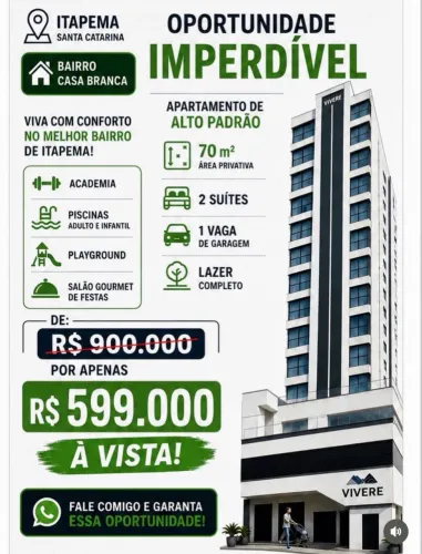 Apartamento em itapema a venda com entrega para dezembro de 2026 