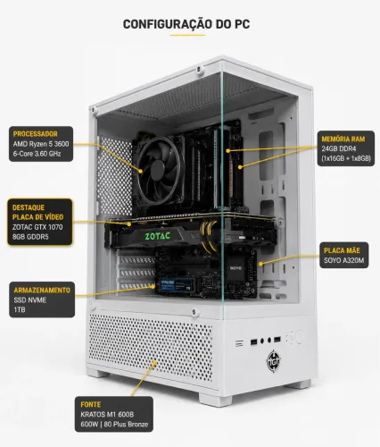 PC Gamer Ryzen 5 - GTX 1070