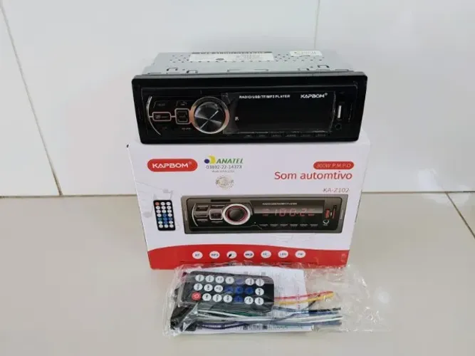 Radio Som de Carro Automotivo Bluetooth Usb Mp3 Kapbom