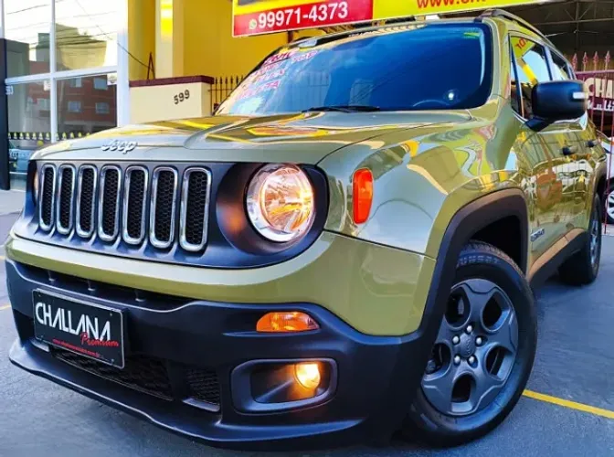 jeep renegade sport,(único a venda c/ apenas 73.000 kms),extra qualidade,at6 flex,placa a