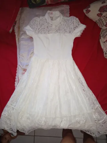 Vestido de noiva Midi bordado branco