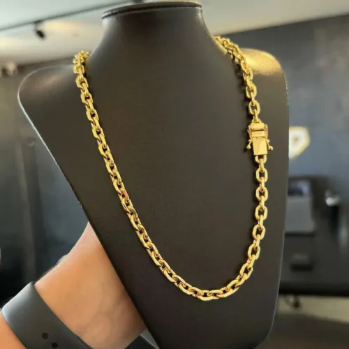 Corrente e pulseira Kit banhado a ouro