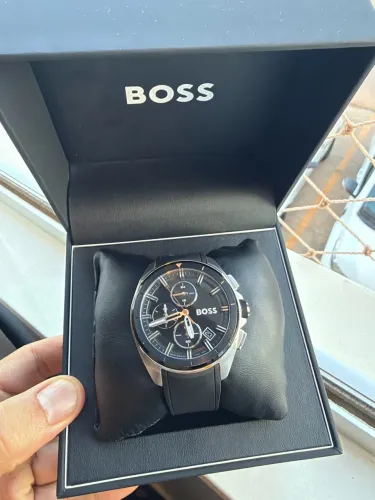 Relógio Hugo Boss Masculino Cronógrafo Preto Original Seminovo Completo