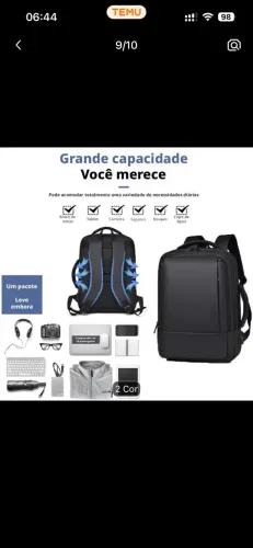 Mochila Nova Top e de excelente qualidade