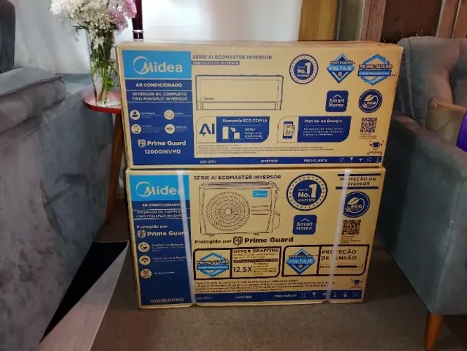 Ar condicionado mideia split. 12.000 ,inverso e inverter ,na caixa lacrado no pix.1.990,00